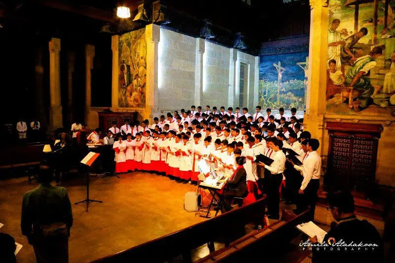 Trinity College Choir singing
