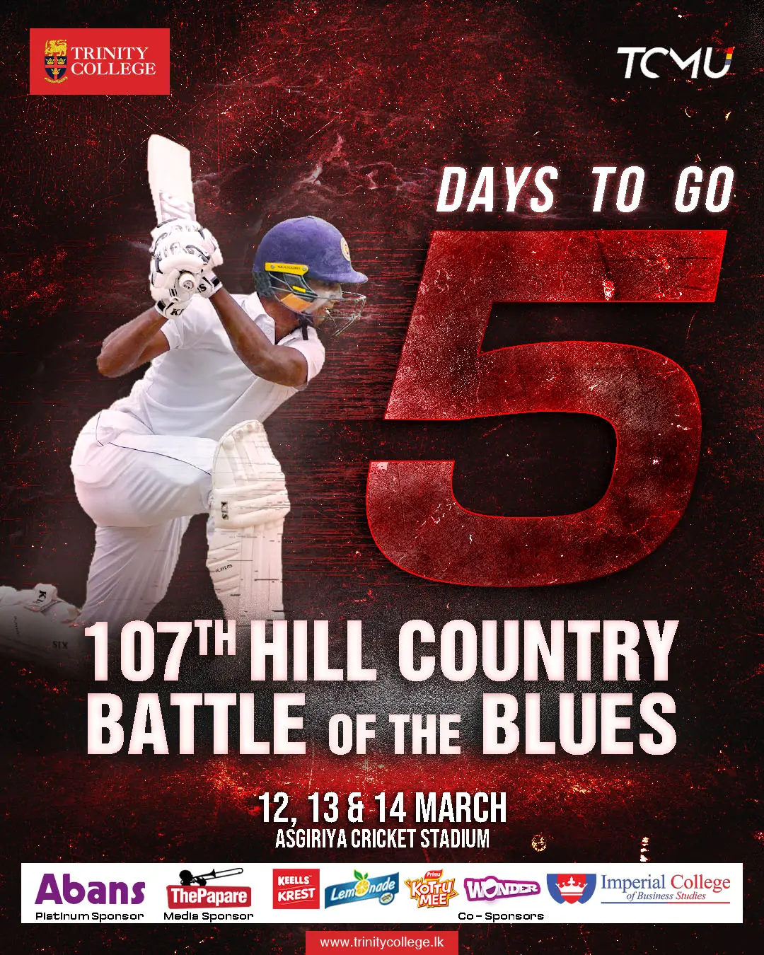 The wait is nearly over.

5 days until the hills witness history again.