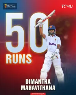 A brilliant half-century from Captain Dimantha, leading from the front with a composed and determined innings.