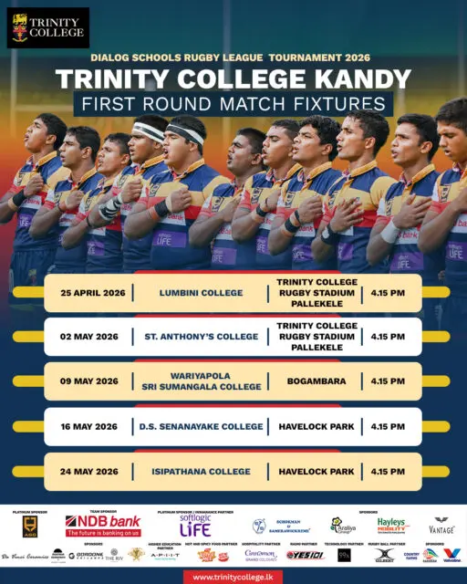 The Lions are Ready to Roar! 🦁🏉

The wait is over. Here is the First Round fixture list for Trinity College Rugby in the 2026 Dialog Schools Rugby League.