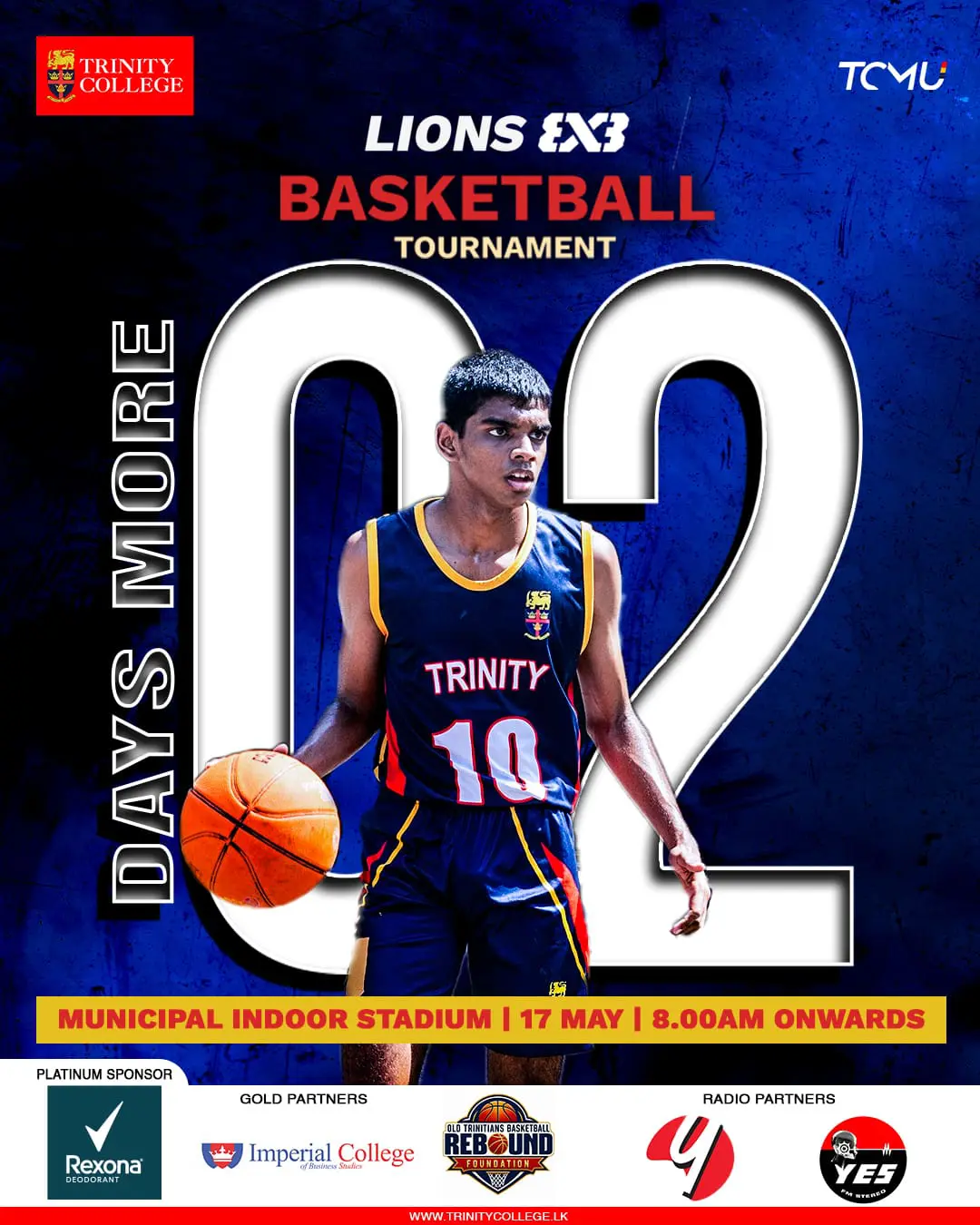 🏀⏳ Just 2 days to go!

The countdown is on for the LIONS 3x3 Basketball Tournament 2026 

📍 Venue Update: Due to weather conditions, the tournament will now be held at the Municipal Indoor Stadium, Kandy.

Get ready for a full day of fast-paced action, big moments, and nonstop basketball energy! ⛹️‍♂

📅 17 May 2026
🕗 Tip-off: 8.00 AM