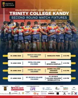 The Cup Segment awaits. Trinity College Kandy is ready for the next challenge as the second round fixtures promise intensity, rivalry, and unforgettable rugby action. 🦁🏉