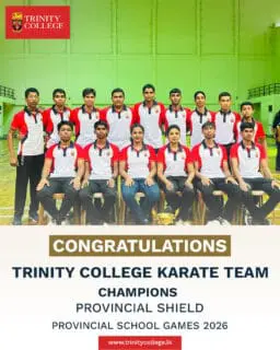 Champions of the Province! 🏆
Huge congratulations to the Trinity College Karate Team for an outstanding performance at the Provincial School Games 2026! Through absolute dedication, skill, and discipline, the team has emerged as the Champions of the Provincial Shield!
👥 Team Event Achievements
Our karatekas dominated the mat in the team categories:
🥇 Team Kata – Gold Medalists
🥉 Team Kumite – Bronze Medalists
🏅 Individual Brilliance & Special Awards
A massive shoutout to our individual competitors who brought home major titles and medals:
Master Chamath Sinhalage
🌟 Under 20 Best Player / Player of the Year
🥇 Gold Medalist – Under 20 Individual Kata
🥉 Bronze Medalist – Under 20 (+67kg) Individual Kumite
Master Vihanga Ranasinghe
🌟 Under 18 Best Player
🥇 Gold Medalist – Under 18 Individual Kata
Master Nisal Wijethunga
🥇 Gold Medalist – Under 16 (+57kg) Individual Kumite
Master Vinuth Dias
🥈 Silver Medalist – Under 20 Individual Kata
🥉 Bronze Medalist – Under 20 (-67kg) Individual Kumite
Master Isitha Helika
🥉 Bronze Medalist – Under 20 (+67kg) Individual Kumite
Master Tharul Edirisinghe
🥉 Bronze Medalist – Under 18 Individual Kata
Kudos to the entire squad, the master-in-charge, coaches, and support staff for bringing glory to the hill capital! Keep pushing boundaries! 🔴🟡🔵