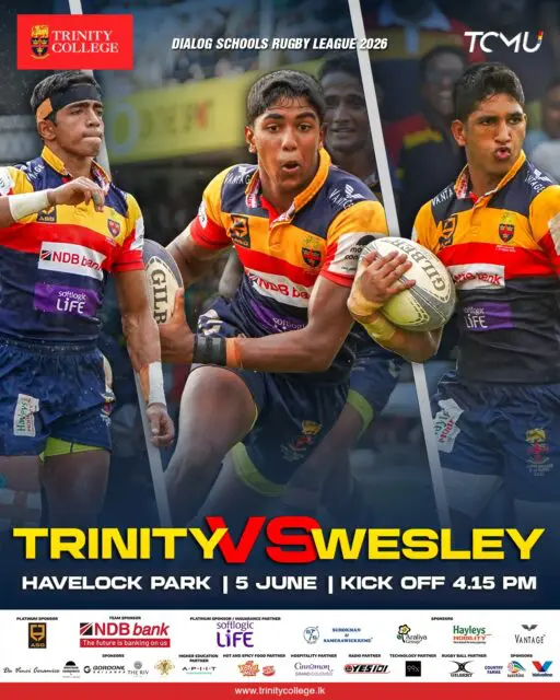 Next stop: Havelock Park. 

Trinity vs Wesley | 5 June | 4:15 PM. 

Let's bring the noise!