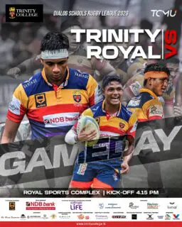 🏉 Match Day. Tradition. Rivalry. Pride.
The Lions are ready to take the field as Trinity takes on Royal in the Dialog Schools Rugby League 2026.
📍 Royal Sports Complex
🕓 Kick-off: 4.15 PM
Stand with the Lions and roar them on! 🦁
