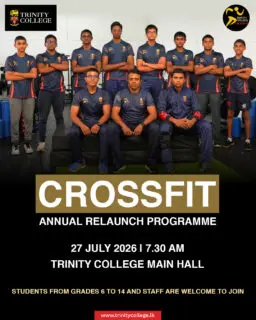 CrossFit is back! 💪
The Trinity College CrossFit Club proudly invites students and staff to the CrossFit Annual Relaunch Programme.
Join us on 27 July 2026 at 7.30 a.m. in the Trinity College Main Hall and discover the benefits of functional fitness, strength, endurance, and teamwork.
📍 Open to students from Grades 6 to 14 and all staff.
See you there!