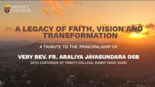 Today, Trinity bids a heartfelt farewell to her 20th Custodian, Very Rev. Fr. Araliya Jayasundara OSB.
From guiding our community with a steadfast vision to shaping generations of Trinitians, his leadership leaves an indelible mark on the history of Trinity College. We extend our deepest gratitude for his dedicated stewardship and unwavering service to the Red, Gold, and Blue.