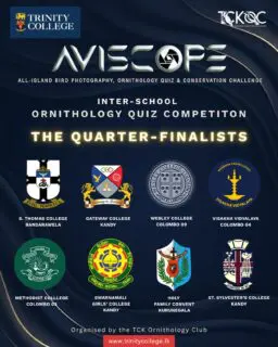 THE ELITE EIGHT🪽
The first stage is complete, and the competition grows fiercer.
Congratulations to the eight teams who have secured their place in the Quarter-Finals of *AVISCOPE ’26 – Inter-School Ornithology Quiz Competition!* 🏆🌿
With sharp eyes, strong knowledge, and a passion for the avian world, they now take the next step towards the ultimate challenge.
_The flight continues. The finale draws closer._
Who will rise to the top? 🕊️