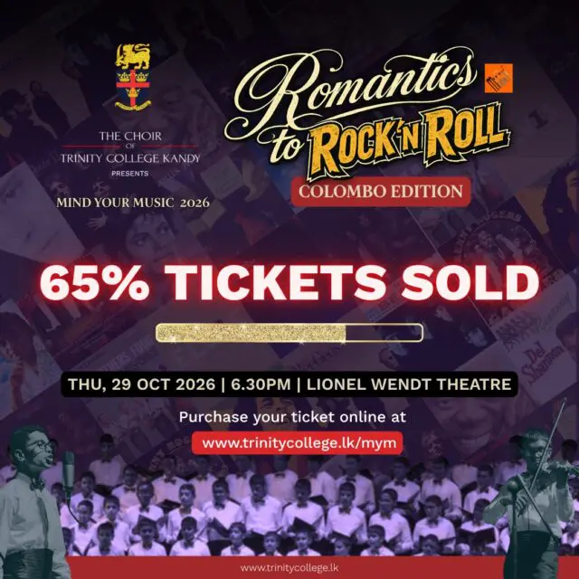 The seats are filling up fast! Don’t miss your chance to catch the Trinity College Choir at Mind Your Music 2026: Romantics to Rock’n’Roll, for an evening of old favourites, rock ’n’ roll classics and sing-alongs.

📅 Thursday, 29 October 2026, 6.30 p.m.
📍 Lionel Wendt Theatre, Colombo
🎟️ Secure your tickets before they’re gone at mind-your-music.com

#trinitycollegelk #srilanka #MindYourMusic #RomanticsToRockNRoll #Colombo