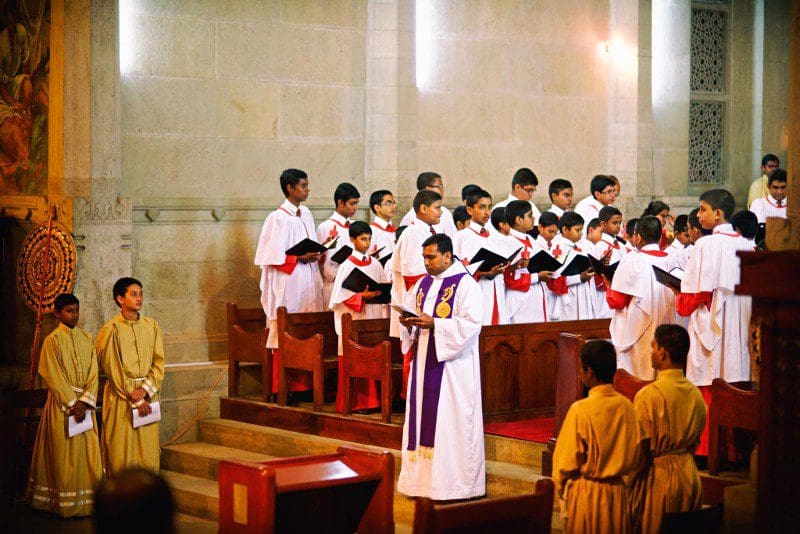 Trinity College Choir singing