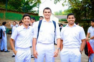 Upper school boys at Trinity College Kandy