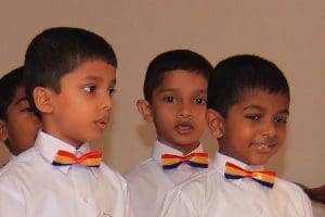 Junior school children at Trinity College Kandy