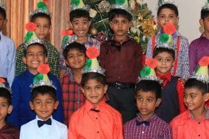 Montessori school children at Trinity College Kandy