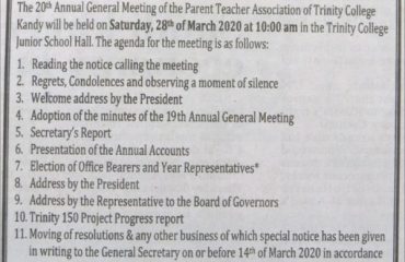 AGM paper notice clipping