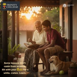 Grandparents carry wisdom that no screen can replace — lessons of patience, love, and life itself.

Take a few minutes to sit with Seeya or Achchi. Listen to their stories, their laughter, and the experiences that shaped them.

These are the conversations that build roots — connecting hearts across generations. ❤️

#MomentsThatMatter #TrinityCollegelk