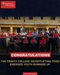 A proud performance by the Trinity College Weightlifting Team!
At the National Youth & Junior Weightlifting Championships 2025 held at Vijaya College, Matale (26–28 December), Trinity College emerged as Youth Runners-Up, marking yet another milestone in our sporting journey.
Special congratulations to Master Yasan Kavsidu, who set two new Youth National Records and secured 1st Place in the Youth 79kg category.
Well done also to Master Sithnuka Rathnayake (2nd – Youth 79kg), Master Tanuj Navarajah (2nd – Junior 88kg), and Master Desaka Pallegedara (3rd – Junior 94kg).
Proud of our lifters for lifting Trinity to greater heights!
#TrinityCollegeLK #TrinityCollegeKandy #Weightlifting #NationalChampionships #YouthWeightlifting #JuniorWeightlifting #TrinityPride #RunnersUp #NewNationalRecords #StudentAthletes #LionsOnTheRise