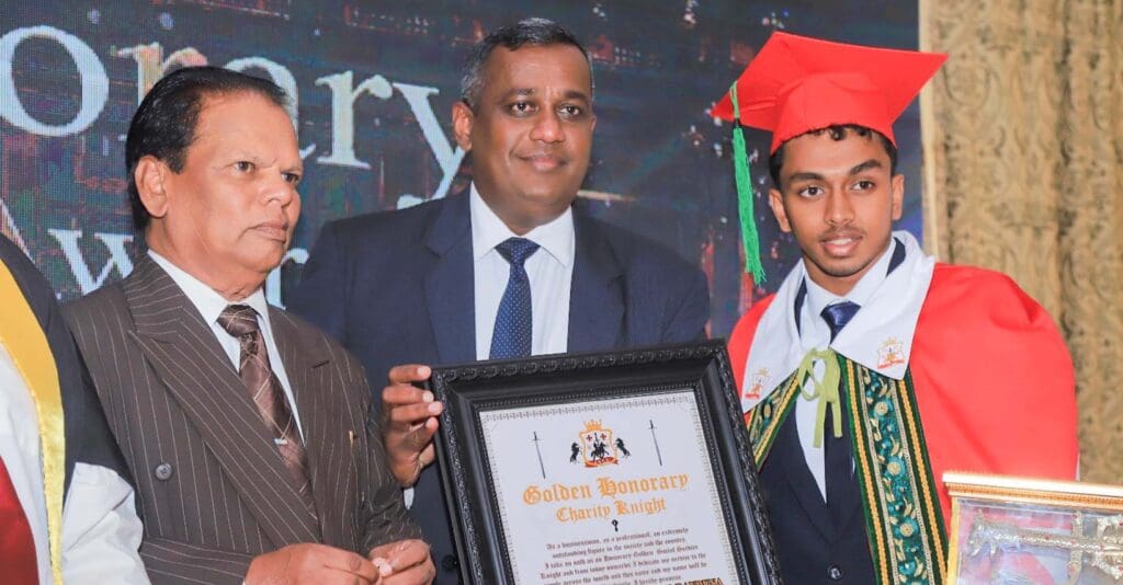 Kashyapa Randunna: the Youngest Sri Lankan to Receive the Golden Charity Knight Award 