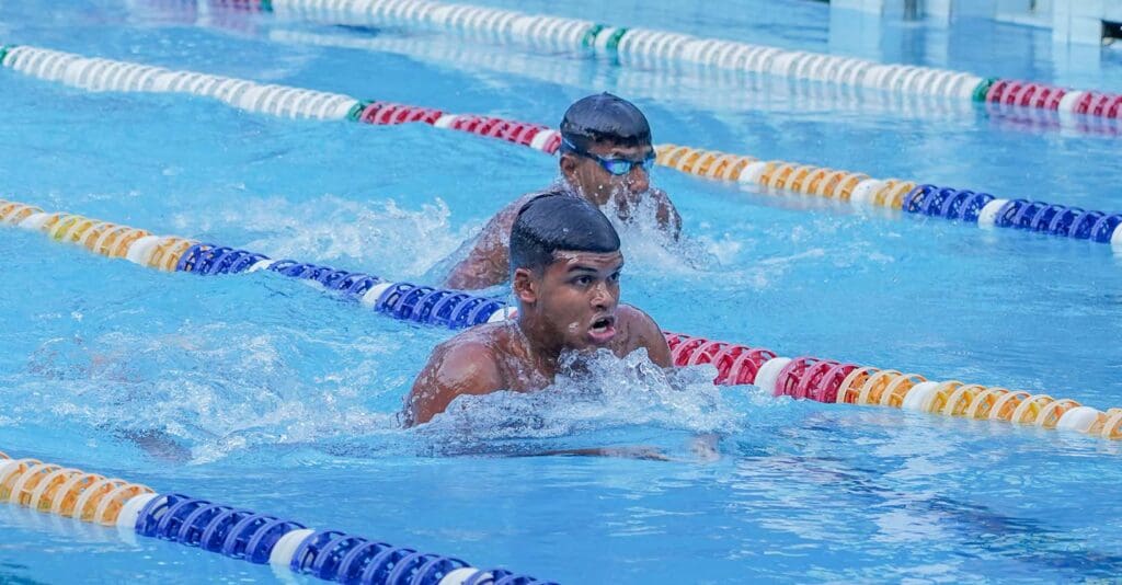 Splashing into victory, Inter-House Swimming Meet 2024. 